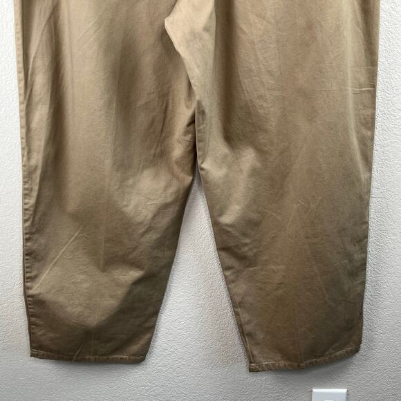 Cascade Blues Khaki Tan Pull On Elastic Waist High-Rise Pants NWT Plus 24W Short - Picture 7 of 11